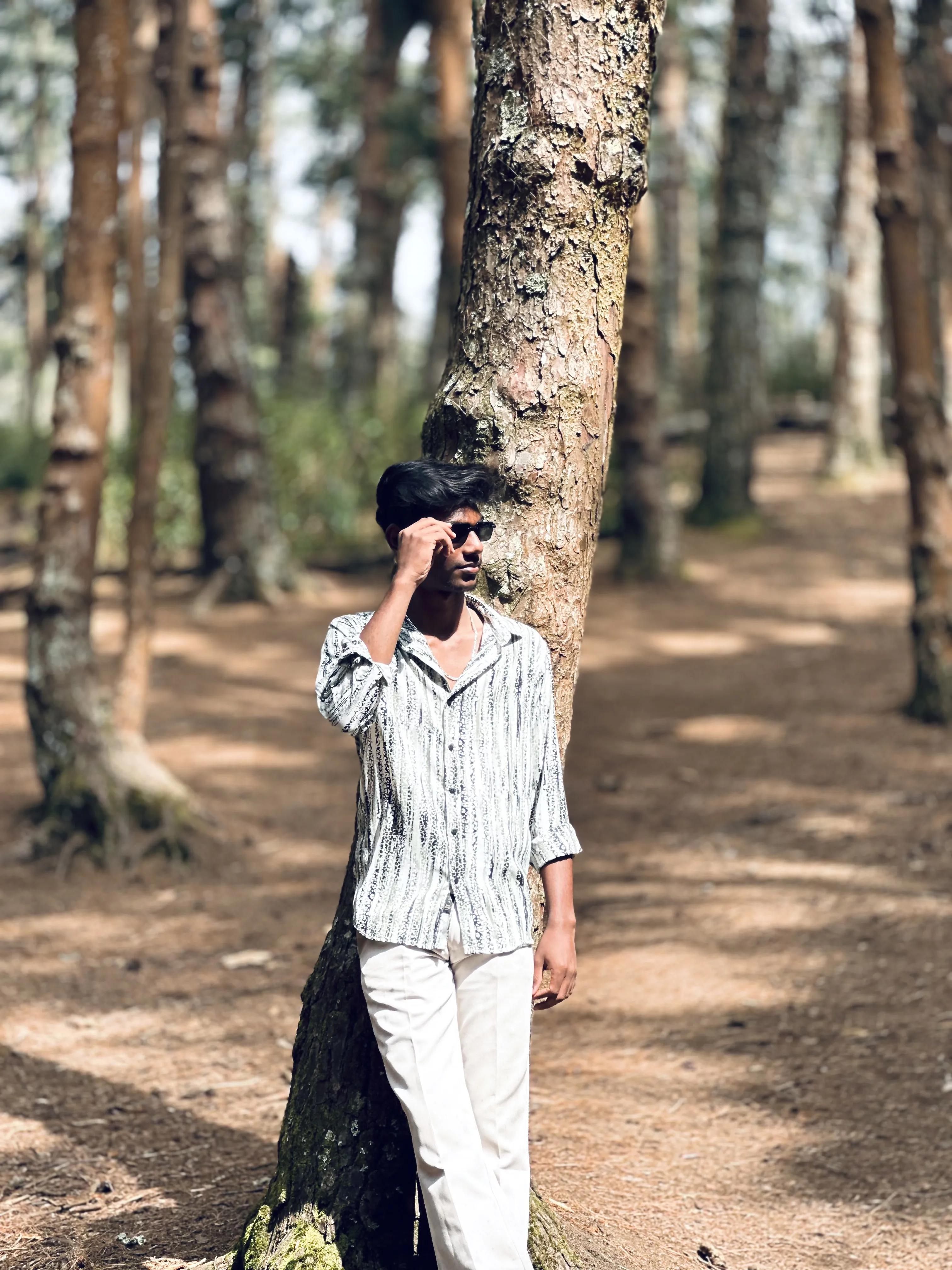 Vikash outdoors in a forest